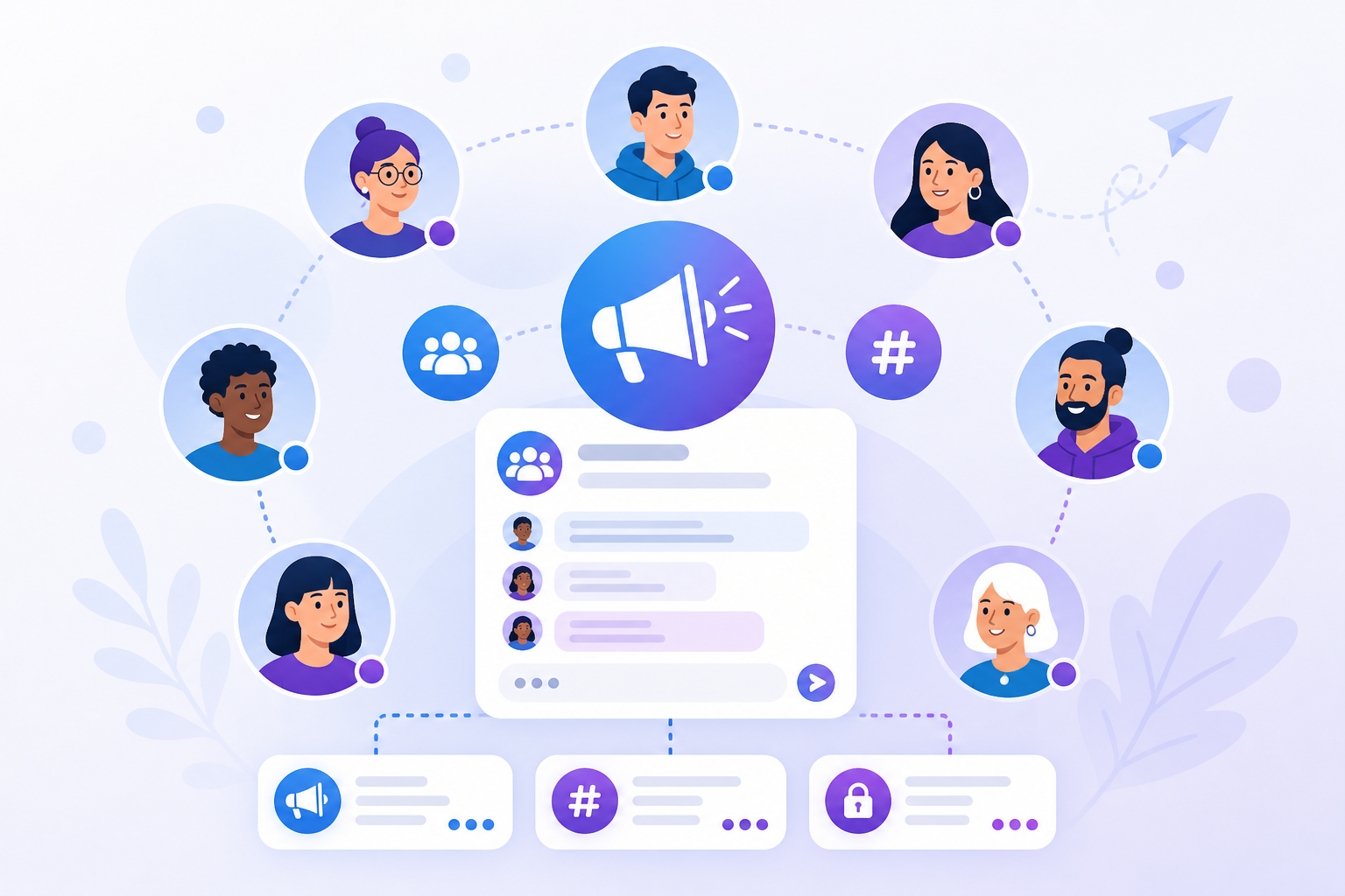 Minh họa nhóm chat đông thành viên trên Telegram